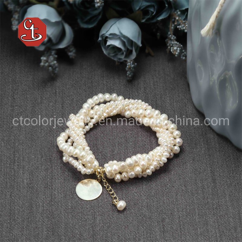 Fashion Jewelry 925 Silver Bracelet with Pearls Bracelet