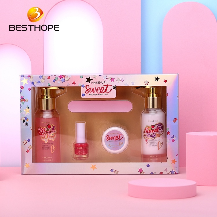New Best Selling Beautiful Pink Body Care Toiletry Gift Set for Lovely Girls