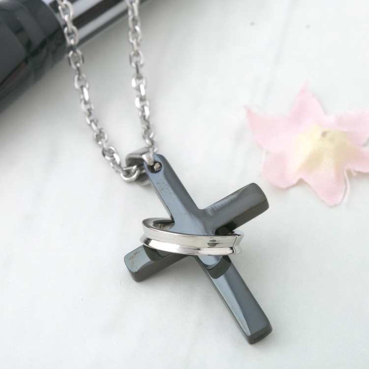 Fashion Jewelry Stainless Steel Necklaces Prayer Cross Men Pendant Necklace
