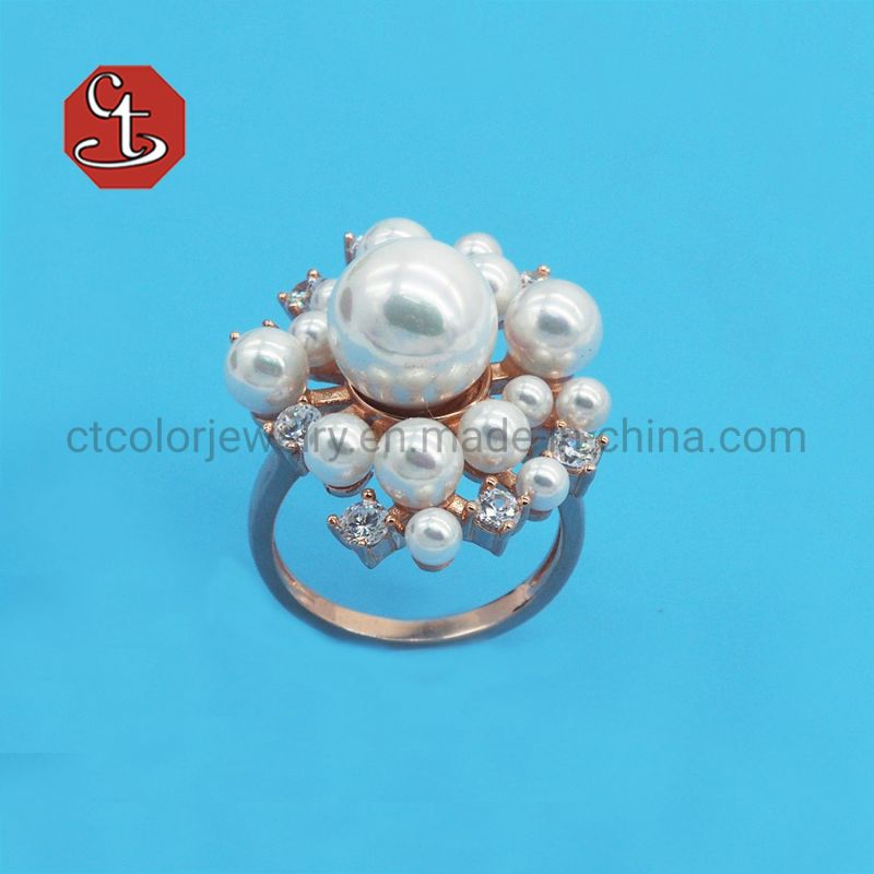 Luxury Freshwater Pearl Rings Natural Pearl Jewellery Exaggerated Fashion Pearl Ring