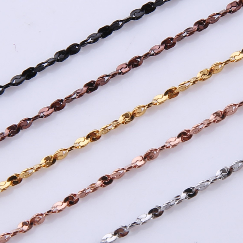 Stainless Steel Shiny Necklace Handmade Jewelry Chain for Gift