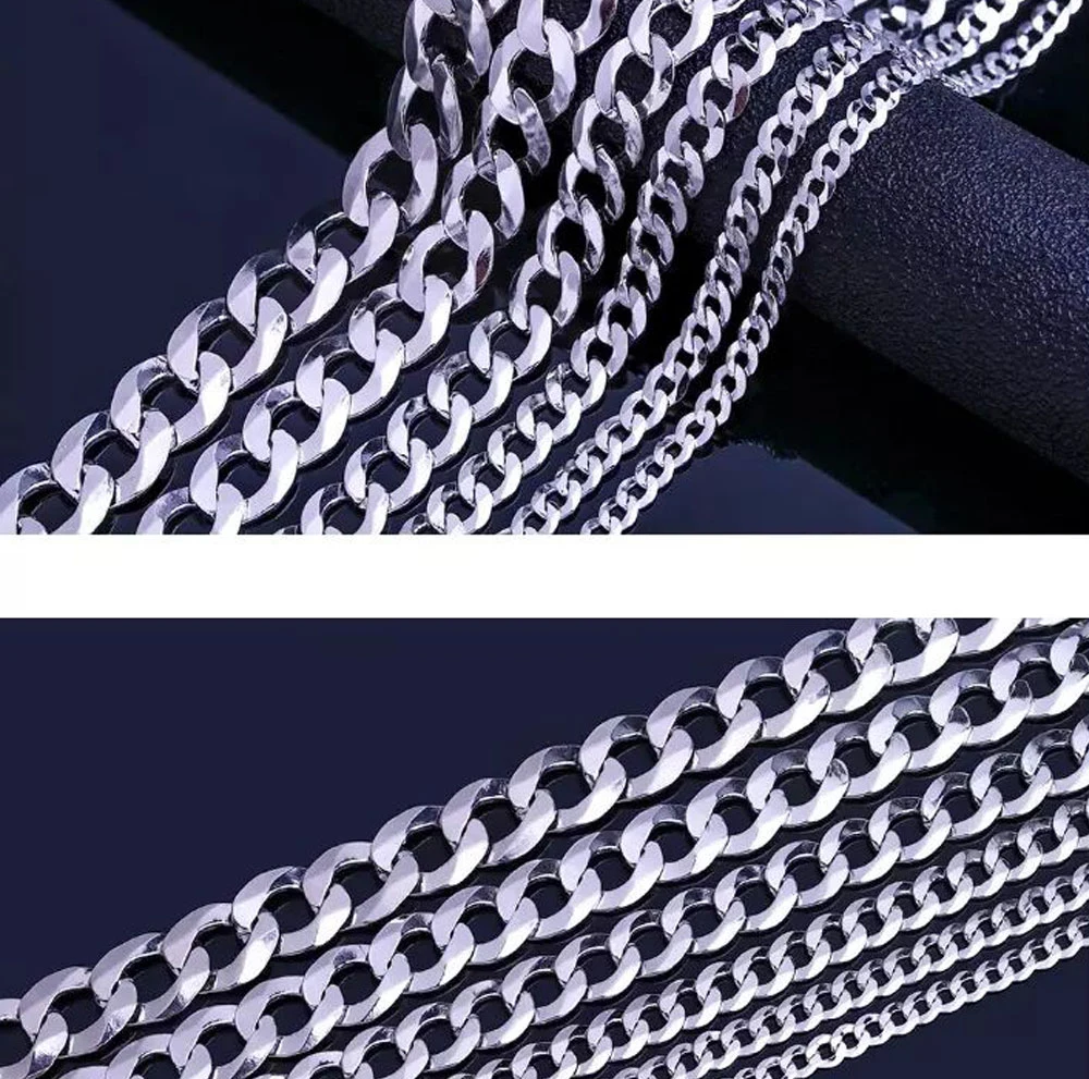 Wholesale Men Necklace Hip Hop Necklace Multi Size Cuban Chain Necklace