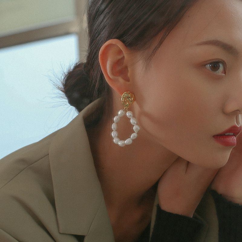 Fashion Sweet Baroque Pearl Earrings Jewelry