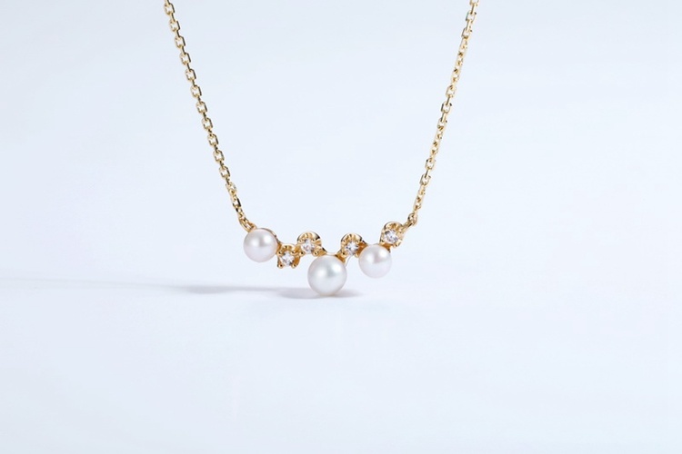 Hot Sale 14 Karat Gold Jewelry Necklace Fine Gold Freshwater Pearl Necklace for Women