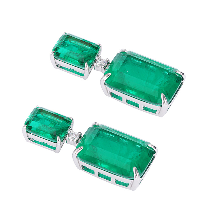 Emerald Earrings Fashion Silver Blink Earrings