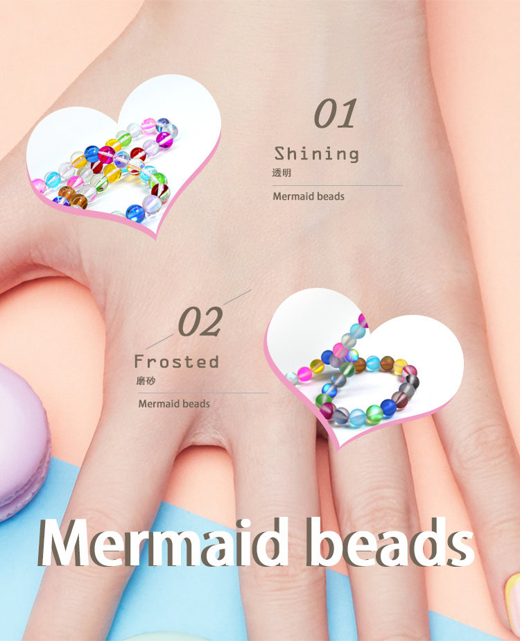 Beautiful Shiny Glass Beads Crystal Mermaid Beads for Bracelet