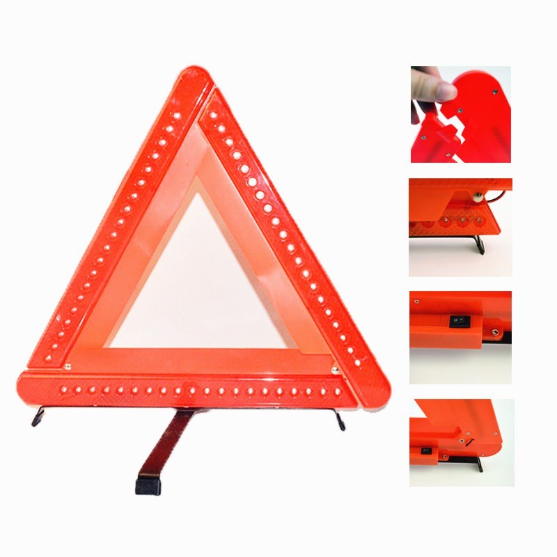 Red Color Emergency Warning Triangle Car Road Warning Triangle