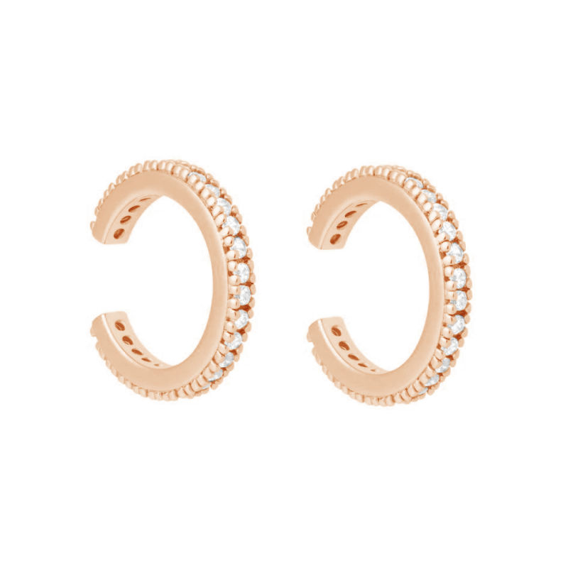 925 Sterling Silver Jewelry 18K Gold Plated Ear Cuff Earring