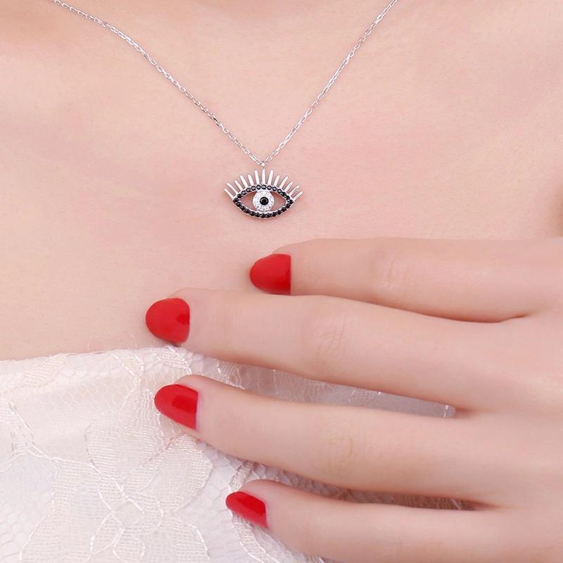 Silver Jewellery/Fashion Jewellery/ Cubic Zirconia Evil Eye Necklace/Pendant as Gift