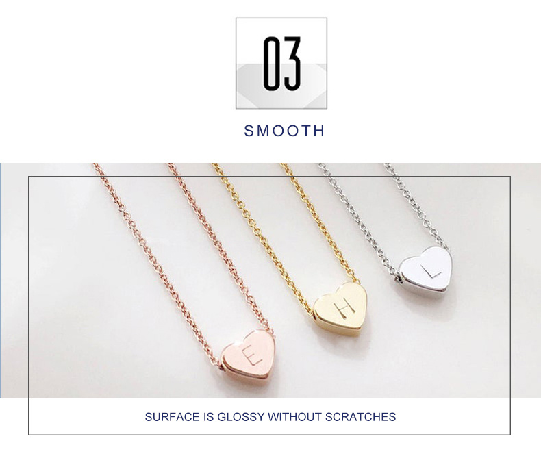 Gold Plated 304 Ss Customized Initial Oval Chain Women Necklace