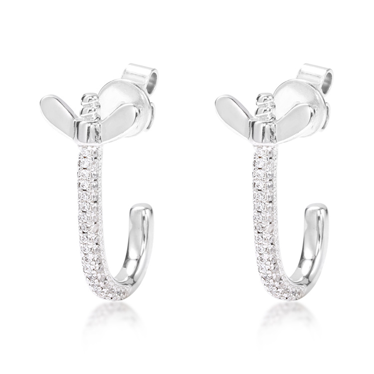 Letters of an Alphabet J Shape Earring Simple Earrings for Women