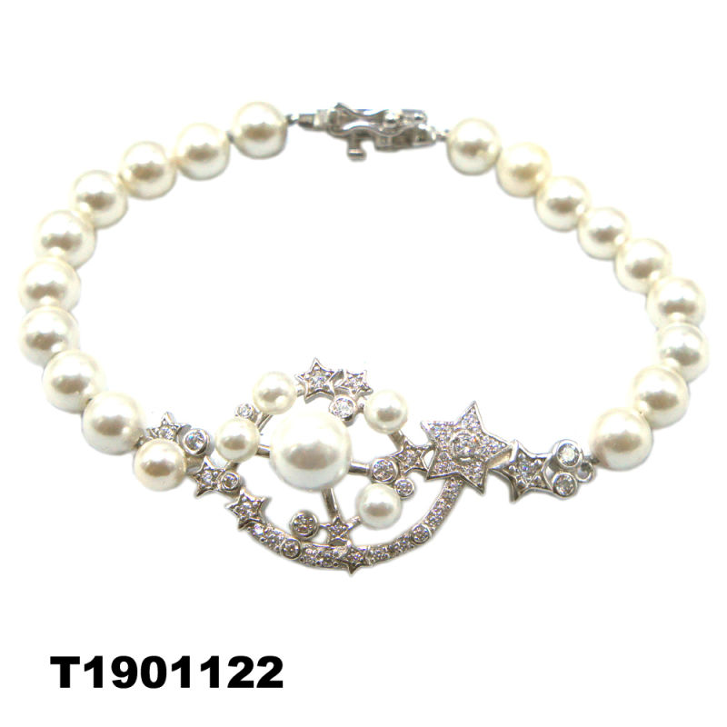 Bracelet Fashion Jewelry Pearl Stone Silver Bracelet