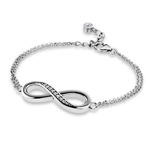 Hot Selling 925 Silver Jewelry Silver Infinity Bracelet