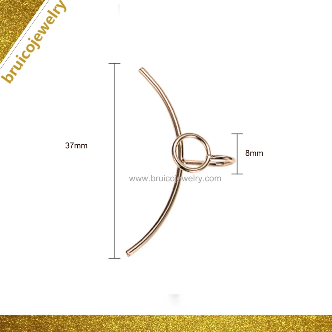 Fancy Design Snap Ear Cuff Rose Gold Color 925 Sterling Silver Jewelry Earring for Ladies