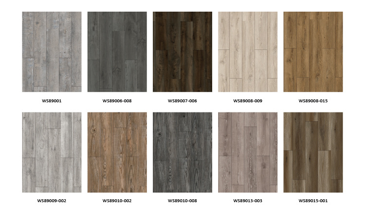 Rigid Vinyl Flooring Waterproof Floor Tiles Grey Spc Flooring 5 mm Thickness 0.3 mm Wear Layer 1.0 mm IXPE