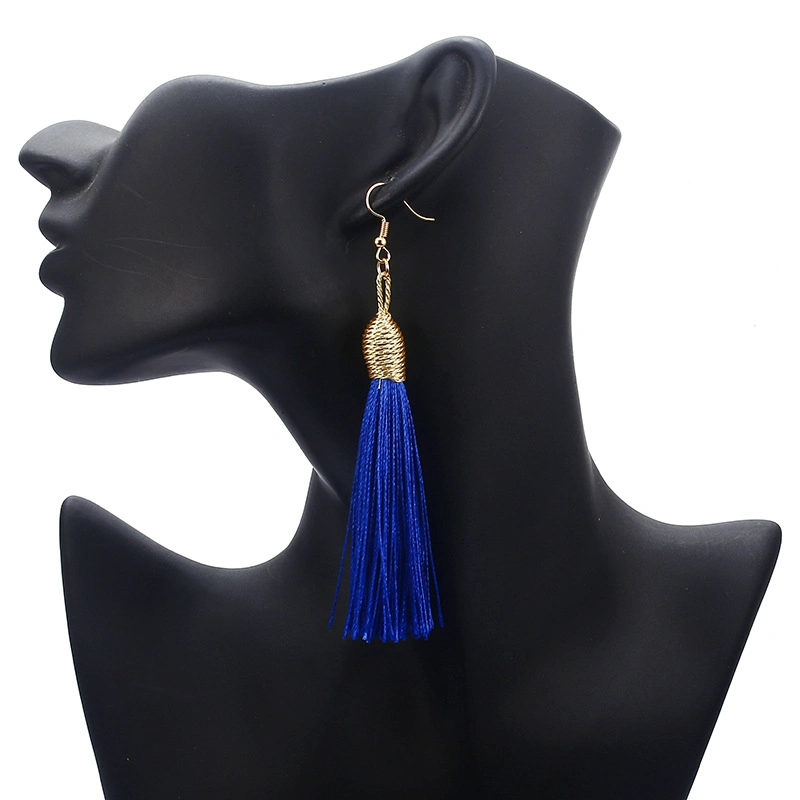 Long Multi-Layer Tassel Earrings Bohemian Handmade Earrings Personalized Fashion Earrings
