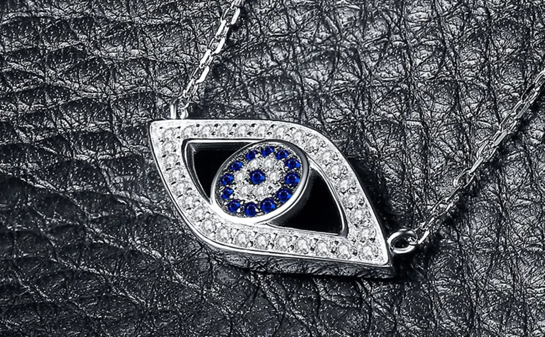 Silver Jewelry/Fashion Jewelry/ Cubic Zirconia Evil Eye Necklace/Pendant as Gift