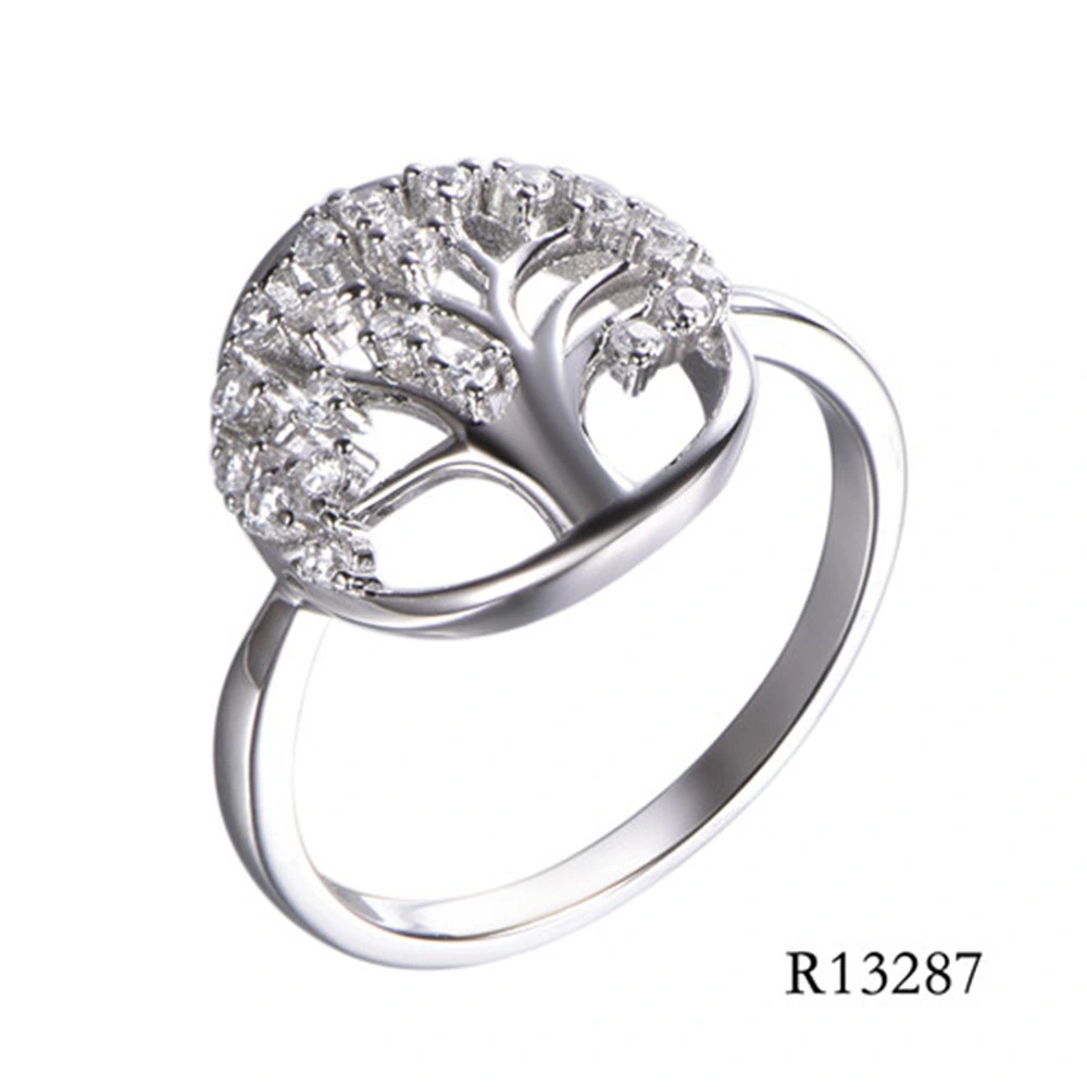 Tree of Life 925 Sterling Silver with CZ Ring