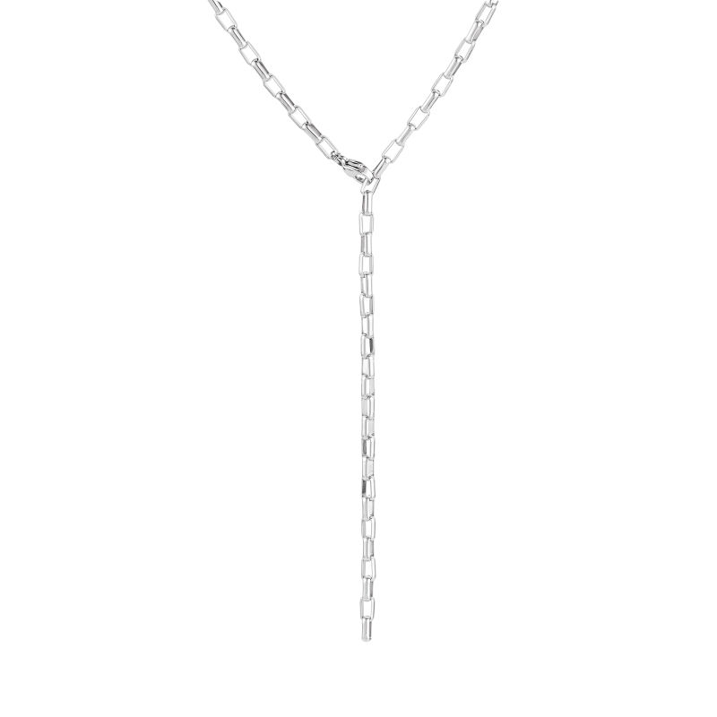 Fashion Chain Necklace Lariat Stainless Steel Box Chain Necklace