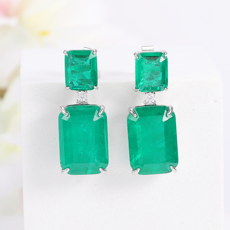 Emerald Earrings Fashion Silver Blink Earrings