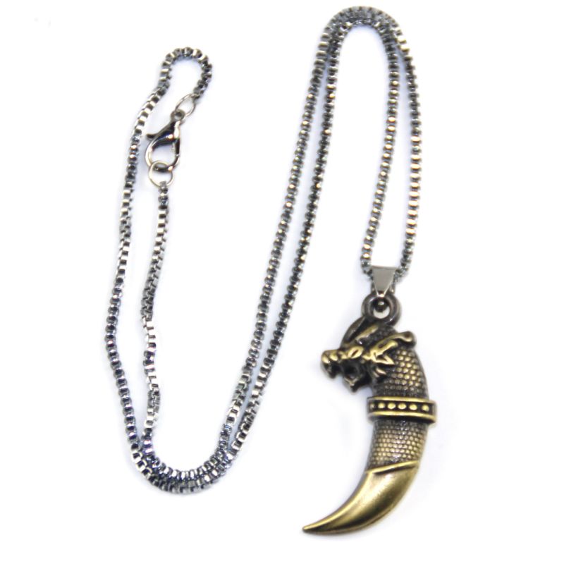 Custom Jewelry Wholesale Dragon Head Metal Necklace