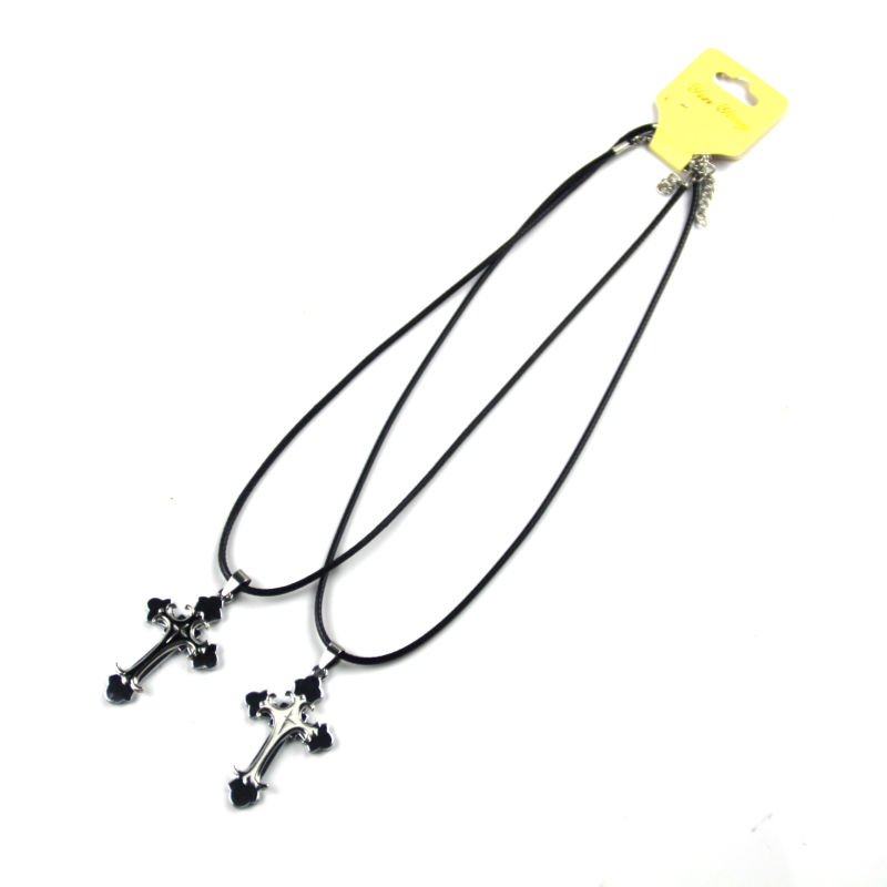 Custom Fashion Jewelry Cross-Shaped Silver Pendant Necklace