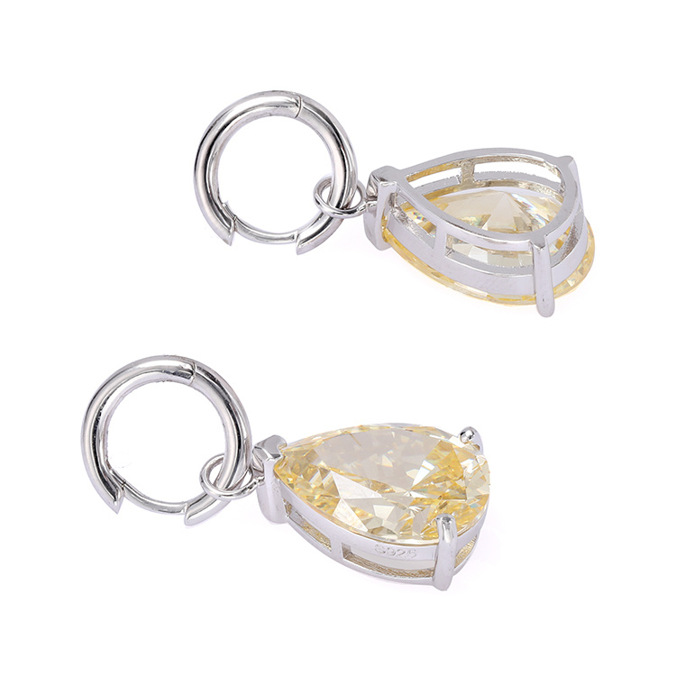 Water Drop Earrings Blink Yellow Gold Earrings for Women