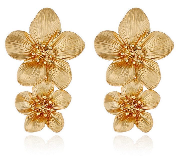 Fashion Jewelry Flower Zinc Fashion Earrings