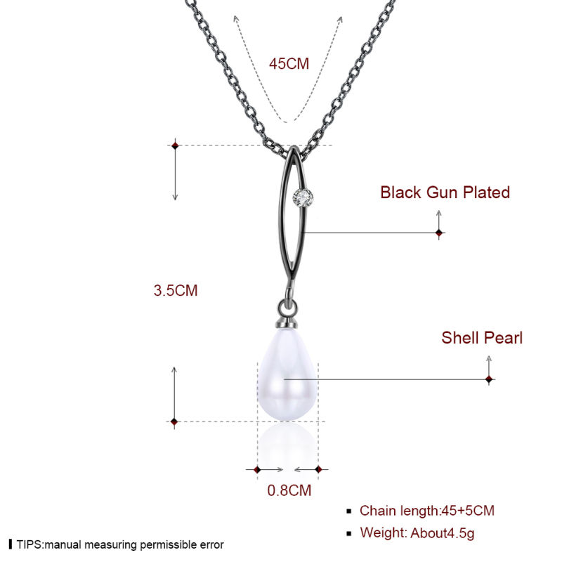 Zircon and Pearl Necklace Hotsale New Design Pearl Necklace