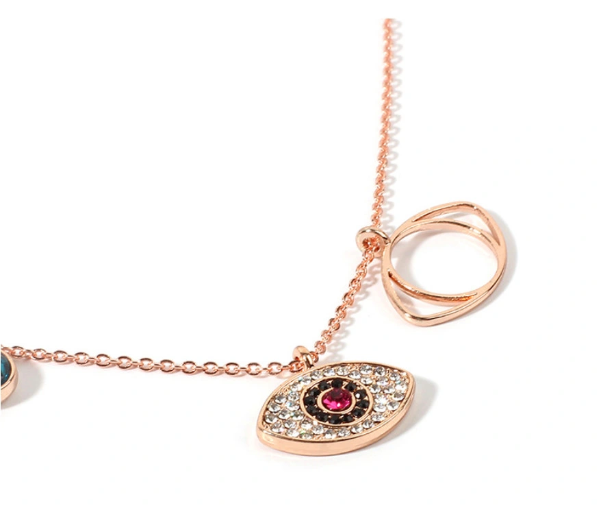 Fashion Jewelry Delicate Necklace with Evil Eye Charm