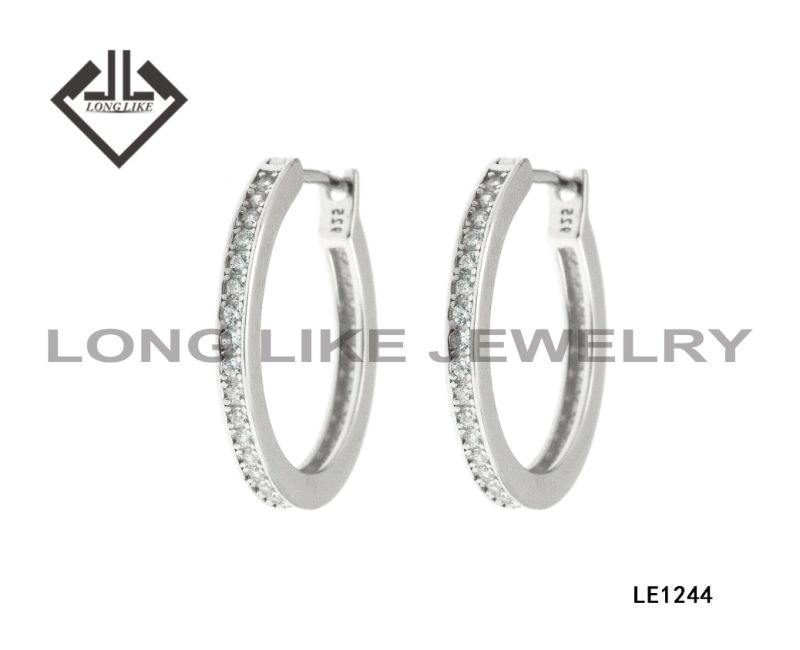 Hotselling 925 Silver Jewelry Huggie Earring/Hoop Earring