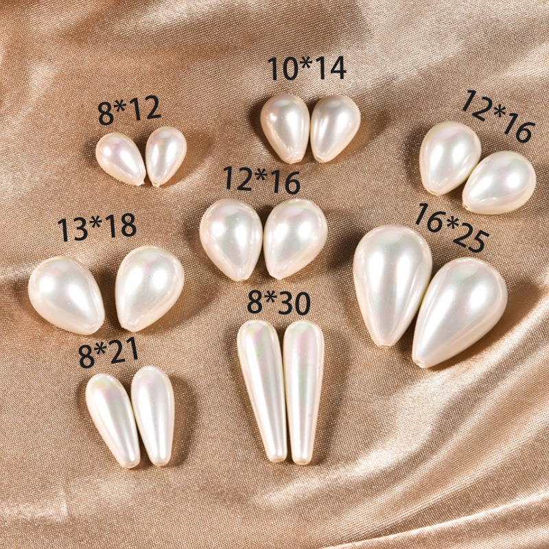 Wholesale Teardrop Shape White Color Shell Pearl Bead