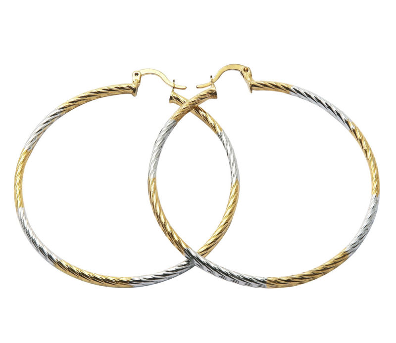 Fashion High Quality 18K Gold Plated Hoop Earrings, Hot Sale Gold Earrings for Women