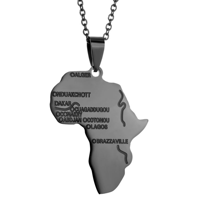 Women Jewelry Fashion Necklace African Maps Necklace Women Necklace