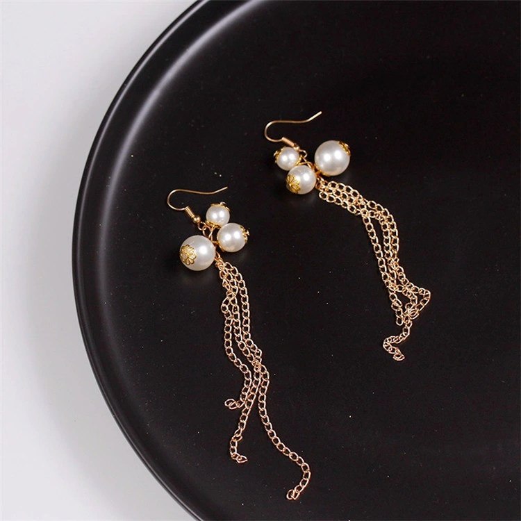 2020 Earrings Bride Pearl Tassel Long Earrings Wedding Dress Accessories Earrings