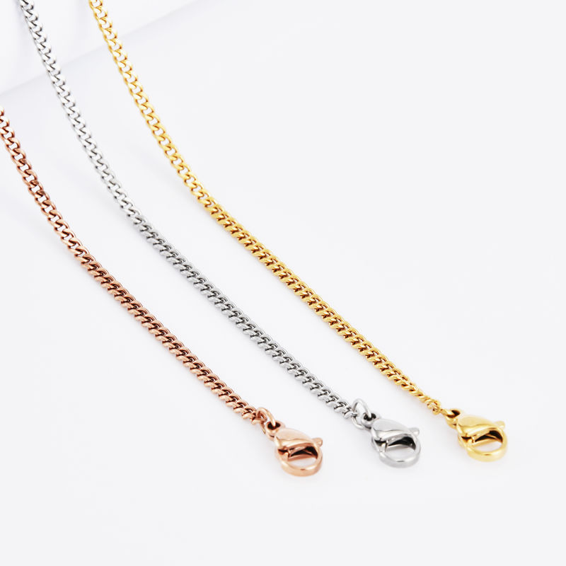 Hip-Hop Gold Plated Polished Curb Chain Men's Cuban Necklace for Jewelry Accessories Handcraft Design