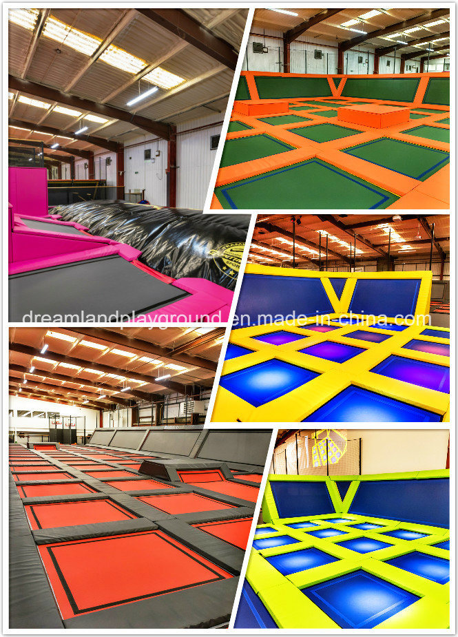 Commercial Trampolines Park with Newest Game Ninja Course