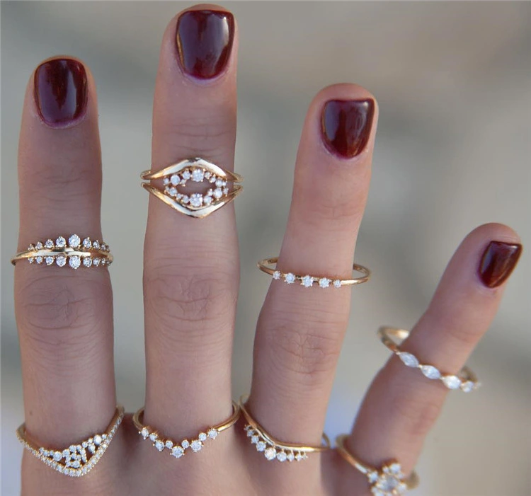 Custom Design Fashion Jewellery 18K 14K Gold with Diamonds Ring Wedding Jewelry Ring