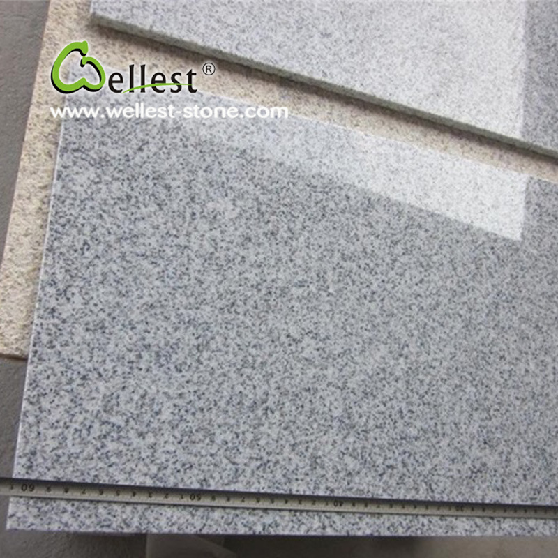 Light Grey Granite G603 White Pearl Flamed Granite Paving Stone Tile