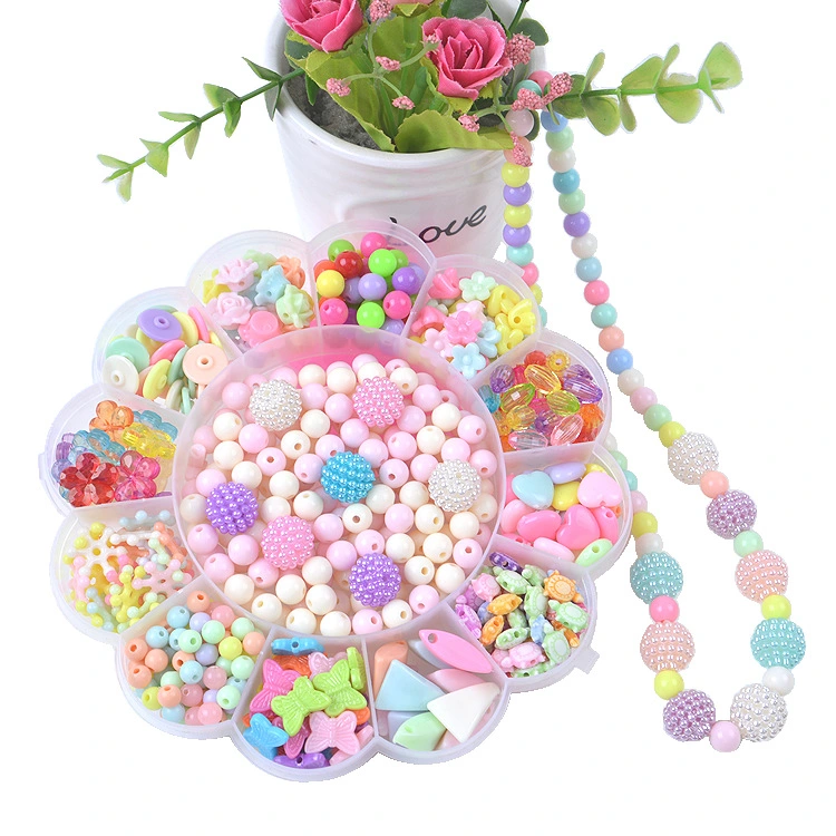 DIY Kids Beaded Set Fun Beaded Girl Toys Pearl Suite Sets