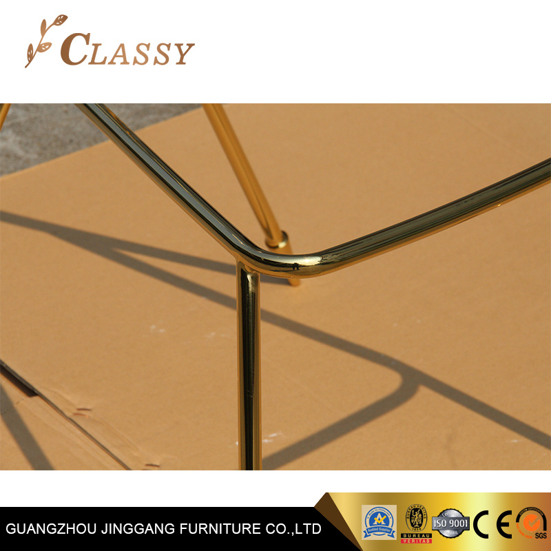 Dining Chair Metal Legs in Golden Mirror Stainless Steel Base