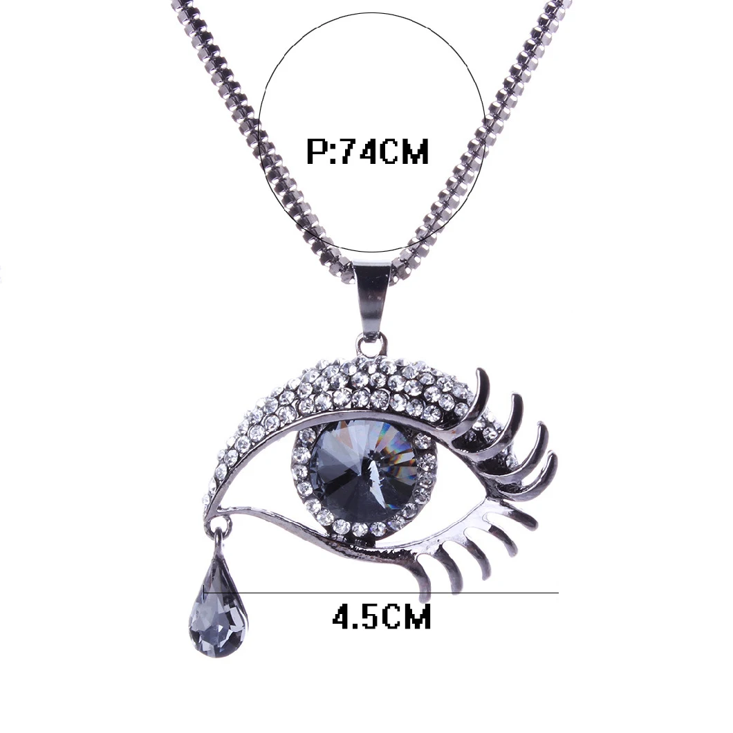Wholesale Top Design Women Fashion Necklaces Jewelry Accessories Retro Colorful Evil of Eye Fashion Necklace