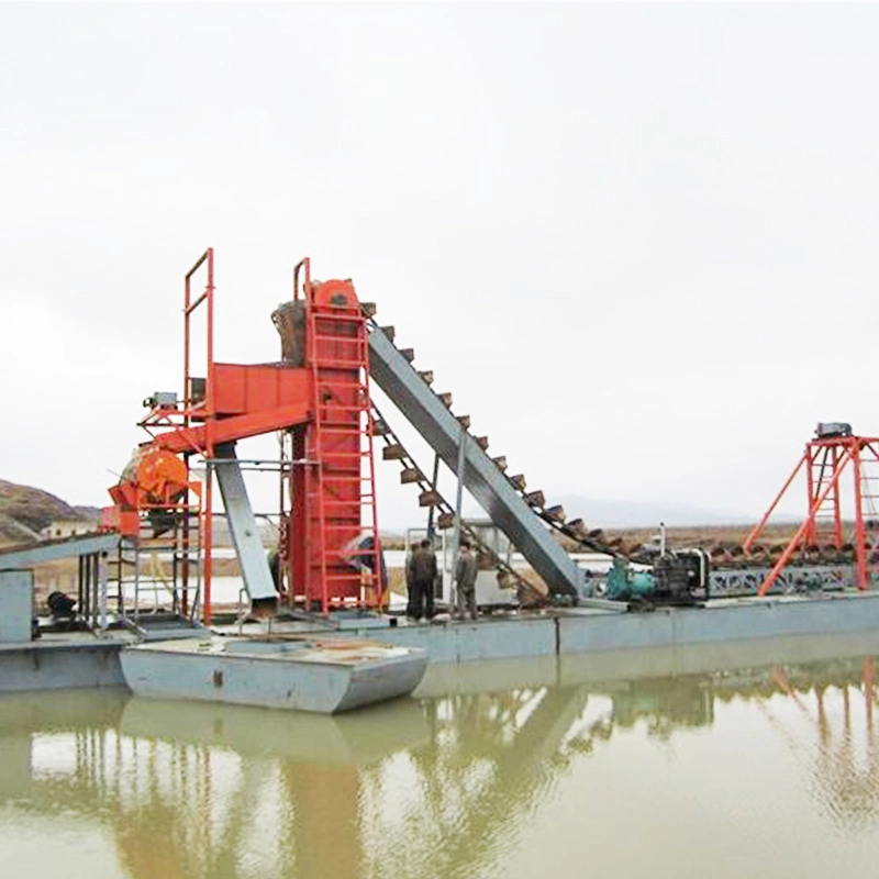 Hot Sale Chain Bucket Gold and Diamond Gold Dredger Used in River