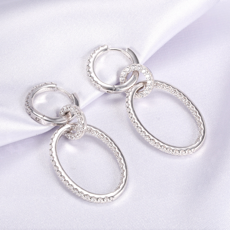Gold Fashion Earrings Simple Style Fashion Jewelry 925 Sterling Silver Earrings Creative Girls Earrings