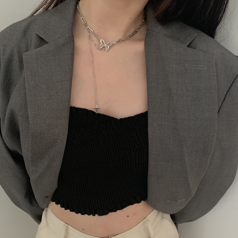 Simple Temperament Cool Female Clavicle Chain Hip Hop Necklace