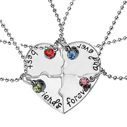 Splicing Love Lettering Lovers and Friends Necklace