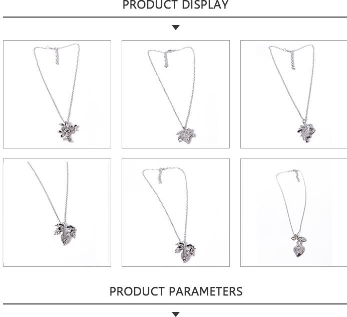 High Quality Fashion Jewelry Silver Leaves Pendant Necklace