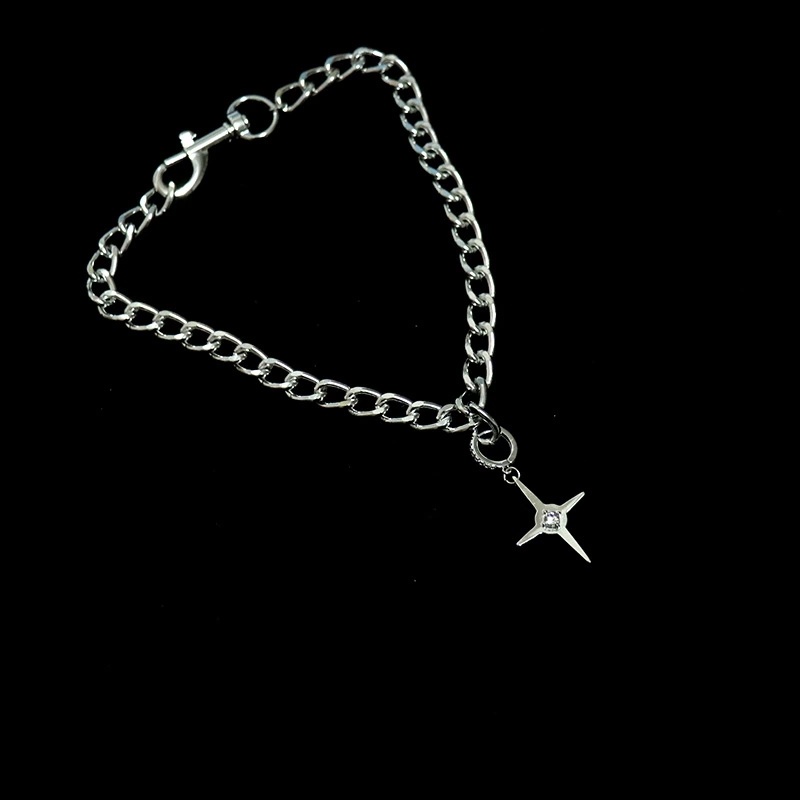 Fashion Design Diamond Cross Pendant Collar Chain Necklace