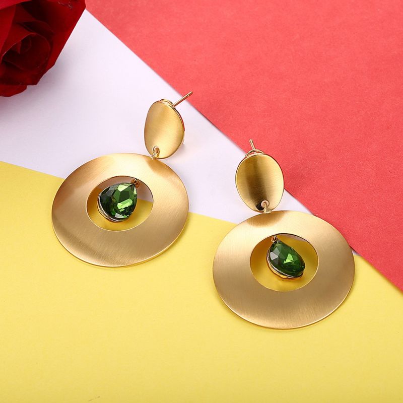 2017 K Gold Earrings Zircon Gold Plated New Design for Women