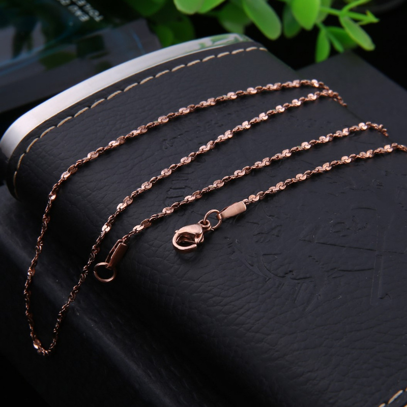 Stainless Steel Shiny Necklace Handmade Jewelry Chain for Gift